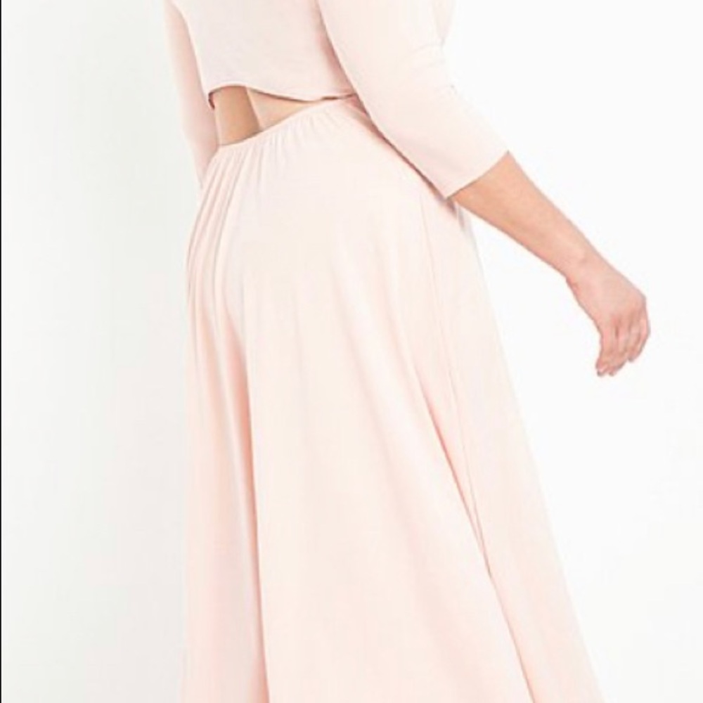 ELOQUII Cutout Back Midi Dress